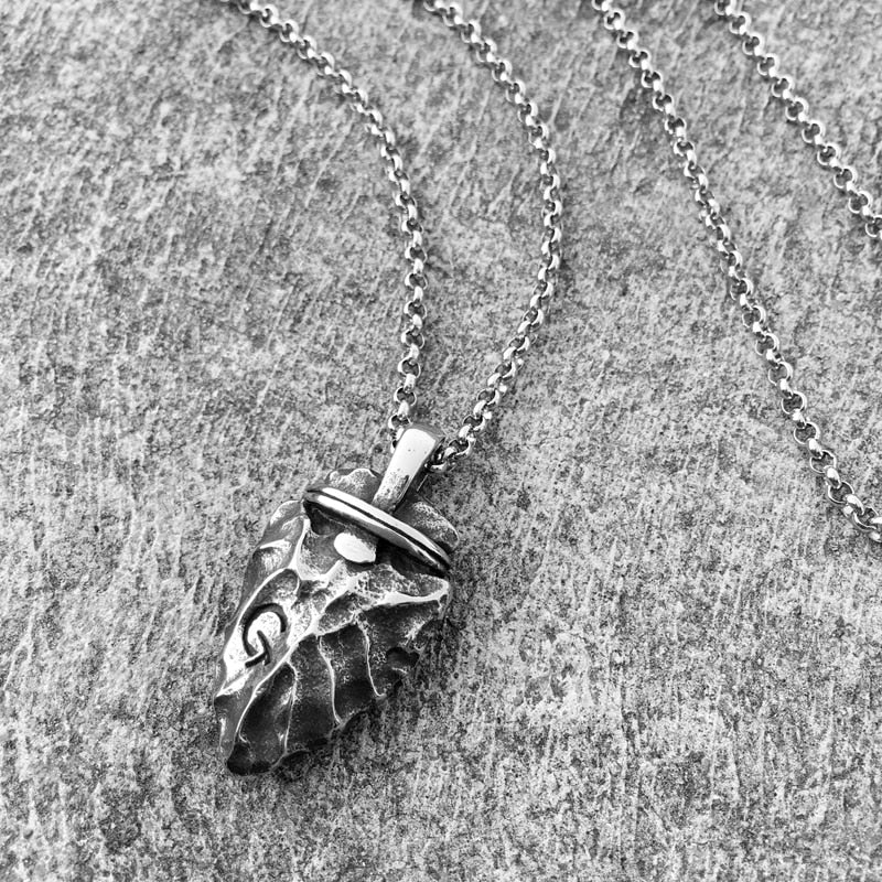 Arrowhead Pendant Necklace – Bold Stainless Steel Design for Men