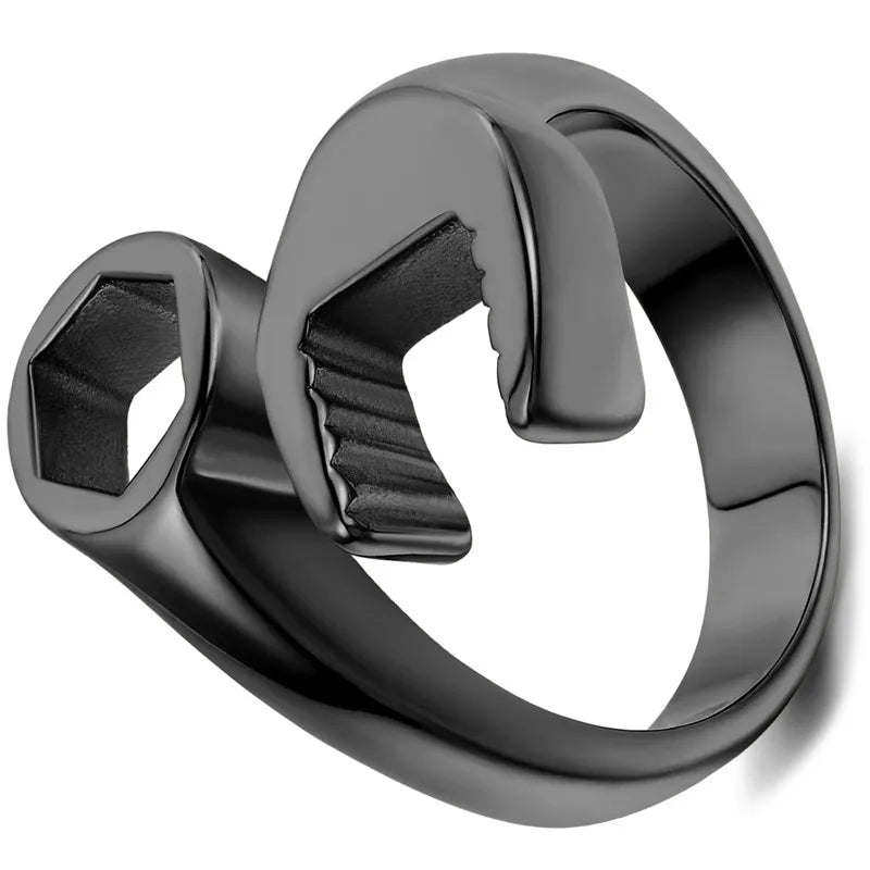 Biker Mechanic Wrench Ring – Rugged Style for Men