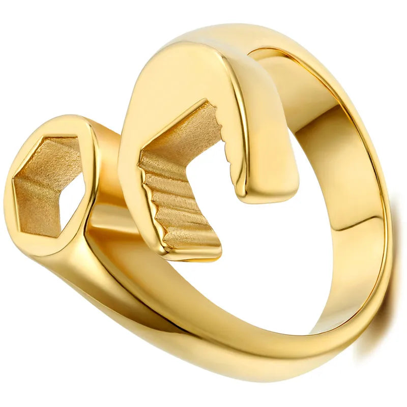 Biker Mechanic Wrench Ring – Rugged Style for Men