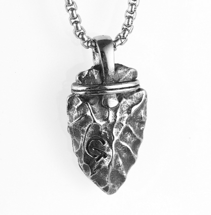 Arrowhead Pendant Necklace – Bold Stainless Steel Design for Men