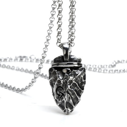 Arrowhead Pendant Necklace – Bold Stainless Steel Design for Men